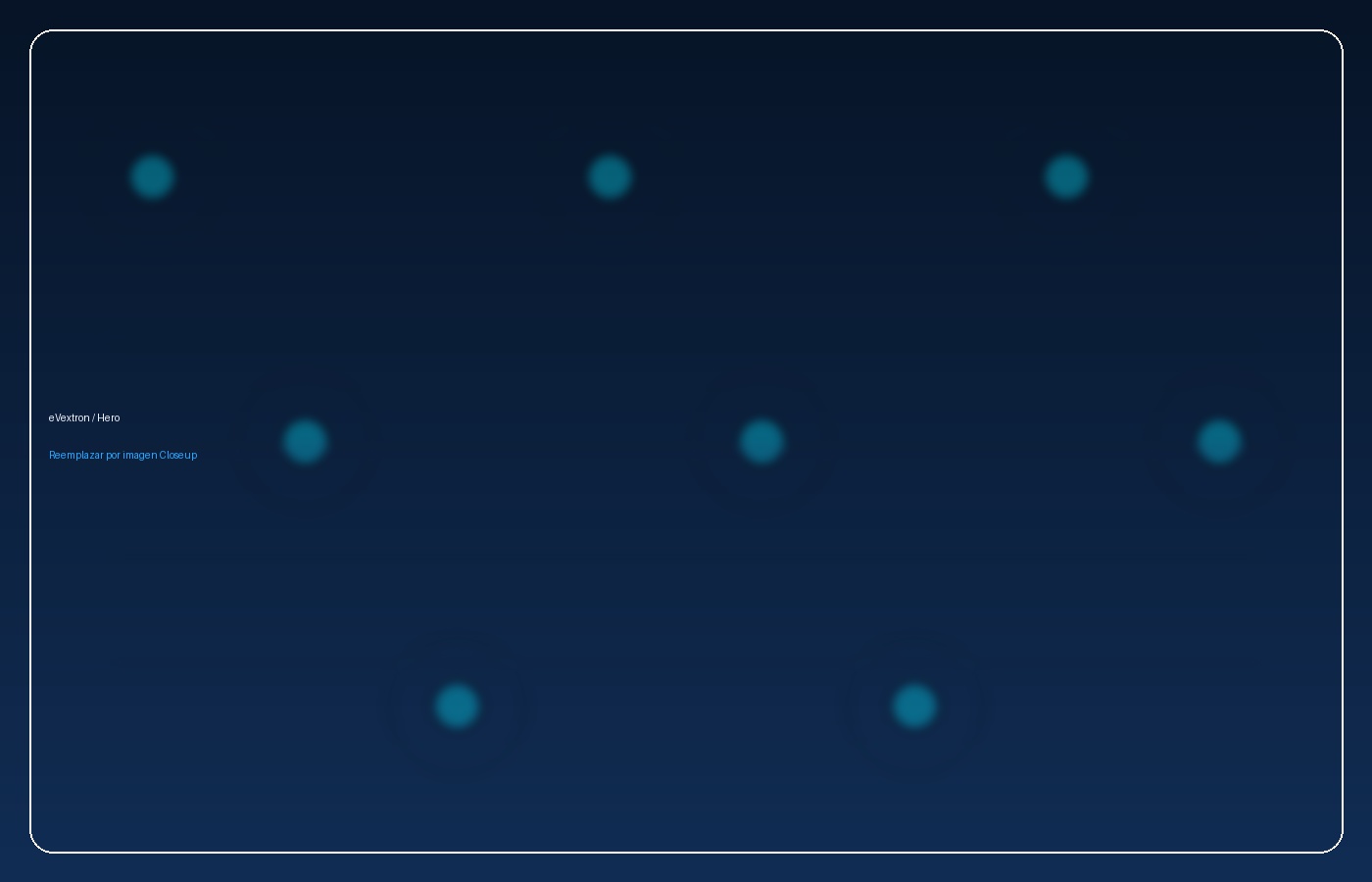 Visual futurista de automatización y flujos conectados para eVextron