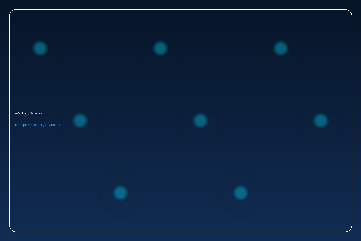 Visual futurista de servicios tecnológicos e integraciones de eVextron